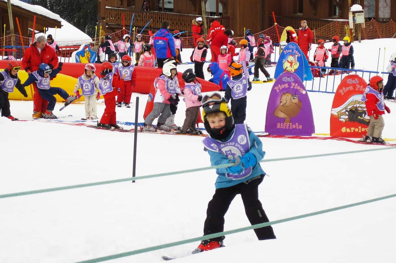 סקי עם ילדים