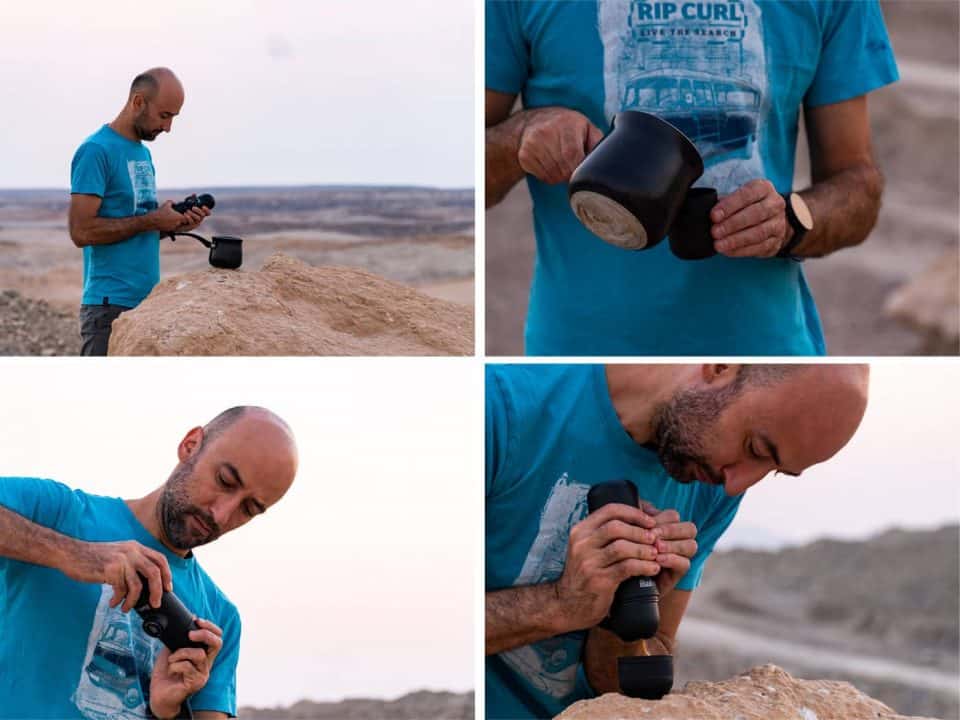 קפה במדבר מכונת אספרסו ניידת
